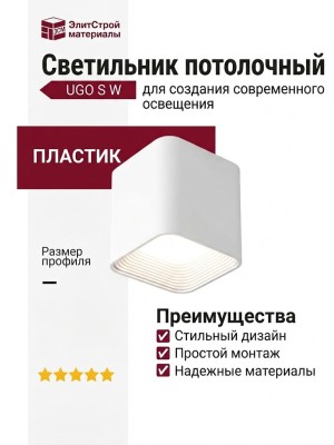 Светильник потолочный UGO S W