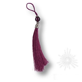 Кисточки для мебельных ручек TASSEL-10-FUCHIA, цвет Малиновый, отделка Хром, 150 мм