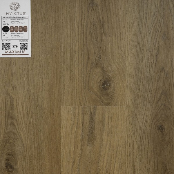 Кварцвиниловая плитка Invictus коллекция Primus Click 34 Sherwood Oak Natural
