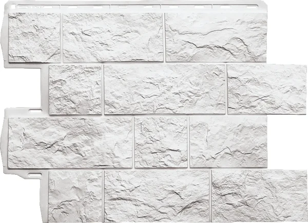 Фасадная панель Альта-Профиль, Туф ЭКО, Белый