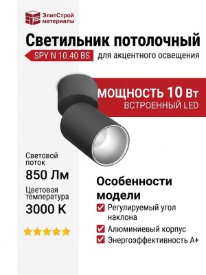 Светильник потолочный SPY N 10.40 BS