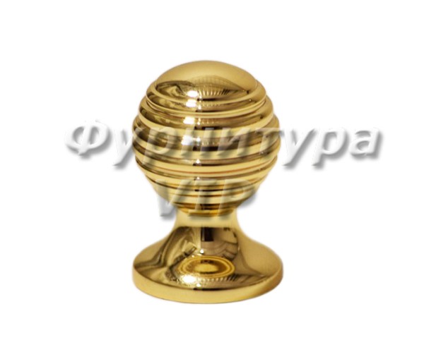 Ручка кнопка PAMUKKALE-09 25 мм латунь, материал Латунь, отделка Золото, 38*d=25 мм