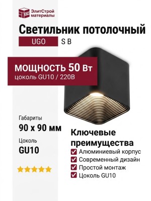 Светильник потолочный UGO S B