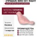 Ручка кнопка (правая) BIRD 001 RIGHT, материал Керамика, цвет Розовый, отделка Керамика