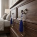 Кисточки для мебельных ручек TASSEL-10-SAKS-COLOR, цвет Синий, отделка Хром, 150 мм