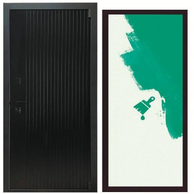 Дверь входная «Дарк», внутренняя панель грунт ( под покраску)