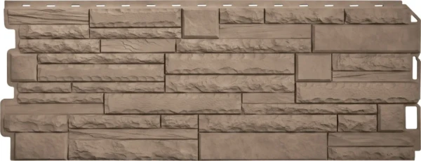 Фасадная панель Альта-Профиль, Скалистый камень ЭКО Бежевый