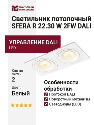 Светильник потолочный SFERA R 22.30 W 2FW DALI