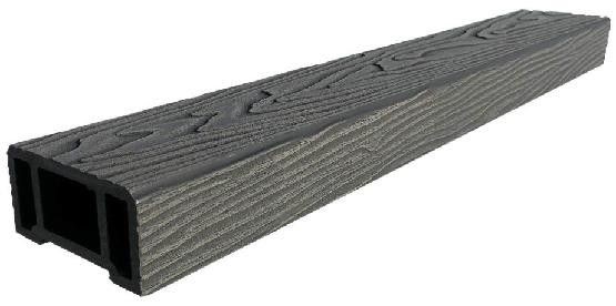 Перила ДПК 3D GardenParkett с деревянной текстурой в цвете графит