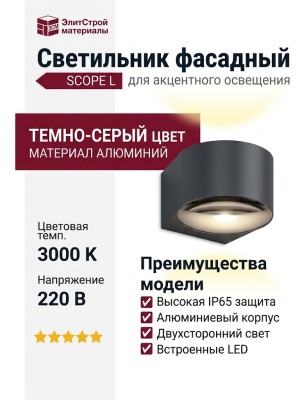 Светильник фасадный SCOPE L 11.30 DG