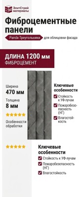 Фиброцементные панели Panda Треугольники 05140F