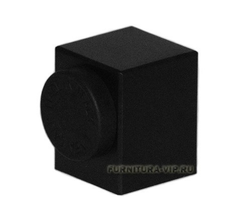 Ограничитель квадратный напольный "ZEN" 200301 VE, материал Латунь, цвет Чёрный, отделка Черный, 28*28*35 мм