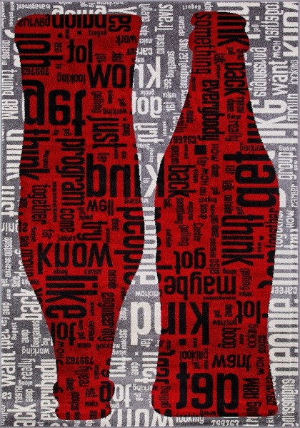 Ковер RIO C081 gray/red