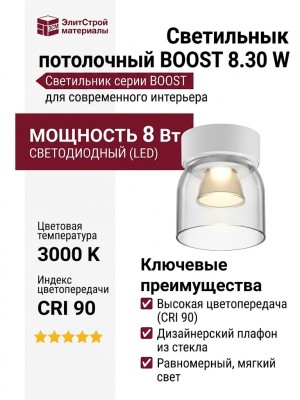Светильник потолочный BOOST 8.30 W
