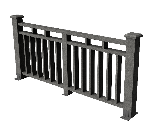 Декоративное ограждение из ДПК GRINDERDECO Европа серый базальт