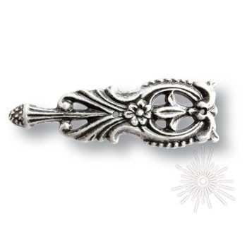 Накладка декоративная 15.740.01.16, материал Замак, отделка Серебро, 5*26*82 мм