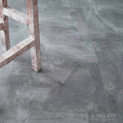 Виниловый пол Vinilam коллекция CERAMO VINILAM Stone Серый Бетон 61602