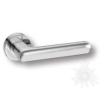 Дверная ручка на круглой розетке HA123RO12 CR BOLIVAR, материал Замак, отделка Хром