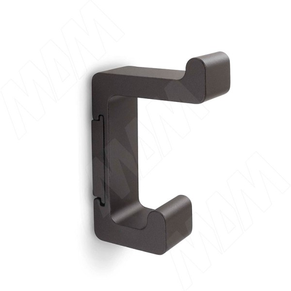 Крючок HK.13.GF, материал Замак, отделка Графит, 90*25*60 мм