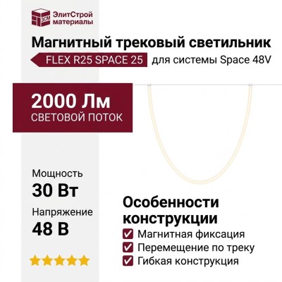 Магнитный трековый светильник FLEX R25 SPACE 25.30 W 2000