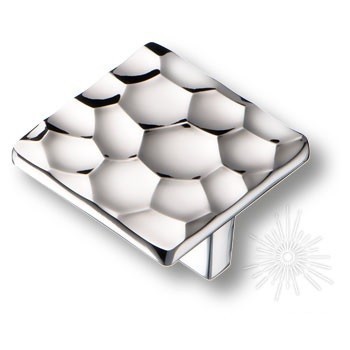 Ручка кнопка 468032MP02, материал Замак, отделка Хром, 50*29*50 мм