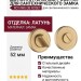 Дополнительные розетки для сантехнического замка RO14W6 GB ROSET, материал Замак, отделка Латунь, d=52 мм