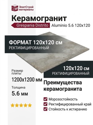 Grespania Distrito Aluminio 5.6 120x120 80DS33E