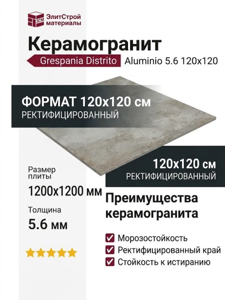Grespania Distrito Aluminio 5.6 120x120 80DS33E