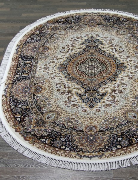 Ковер Shahreza d414 cream-navy овал