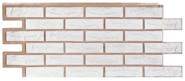 Фасадная панель Т-Сайдинг, Кирпич Лондон Брик Белый