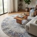 Ковер Armina 3853A blue круг 300x300