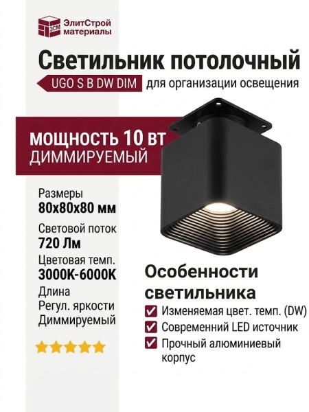 Светильник потолочный UGO S B DW DIM