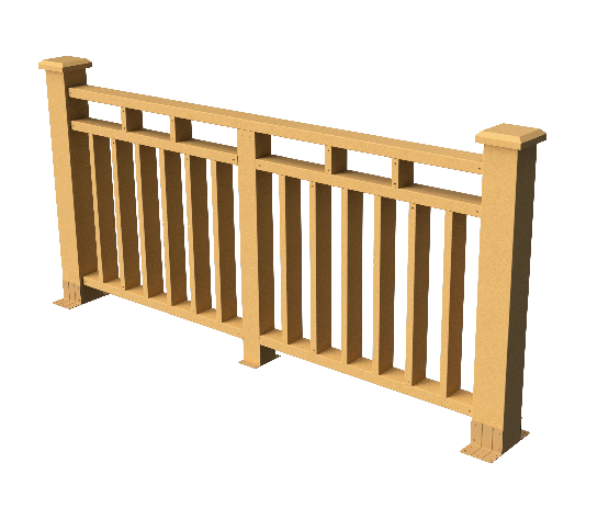 Декоративное ограждение из ДПК GRINDERDECO "Европа" цвет песчаник