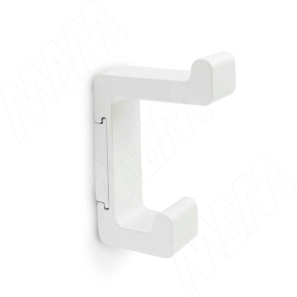 Крючок HK.13.WTM, материал Замак, цвет Белый, отделка Белый, 90*25*60 мм