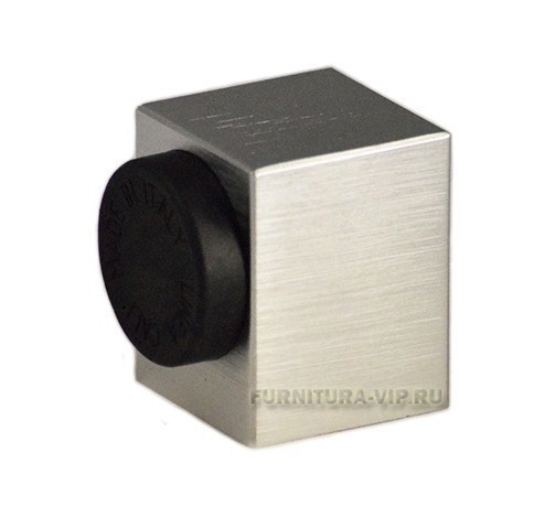 Ограничитель квадратный напольный "ZEN" 200301 CS, материал Латунь, отделка Хром, 28*28*35 мм