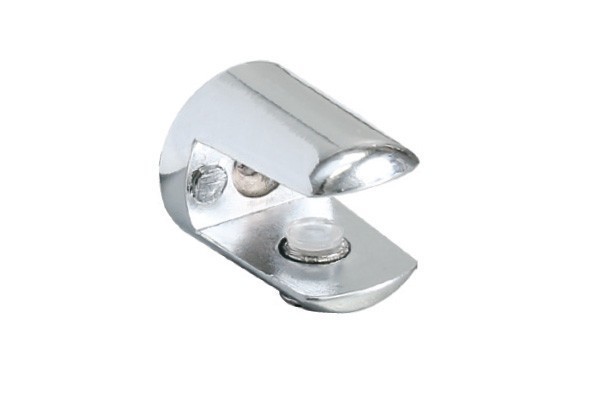 Полкодержатель П-образный для стекла 8-10мм MV15.ZCR000011, материал Замак, отделка Хром