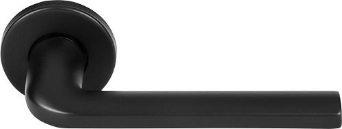 Дверная ручка на круглой розетке 133R Milly Черный матовый (50PVC), материал Замак, цвет Чёрный, отделка, 145*50 мм
