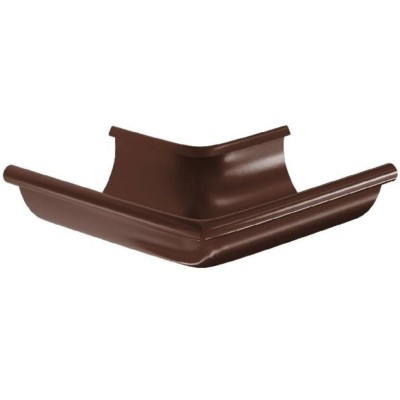 Угол желоба наружный 90° Aquasystem, цвет коричневый RAL 8017, размер 125/90.