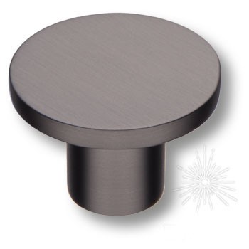Ручка кнопка 34-Titanium, материал Замак, отделка Графит, 18*d=25 мм