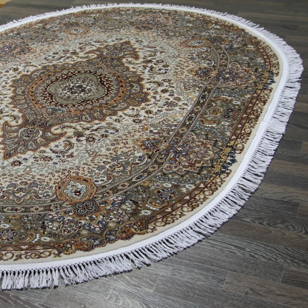 Ковер Shahreza d414 cream-brown овал