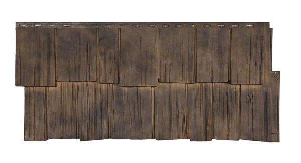 Фасадная панель T-Сайдинг, Щепа Дуб ЭКО-2 Орех