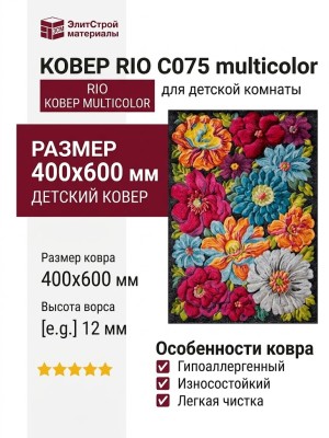 Ковер RIO C075 multicolor 400x600