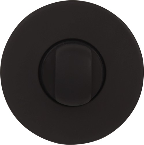 Дополнительные розетки для сантехнического замка Накладка Wc круглая Черный матовый (50PVC), материал Замак, цвет Чёрный, отделка, d=50 мм