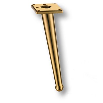 Опора мебельная 1180 BONE Leg 200 мм Gold, материал Замак, отделка Золото