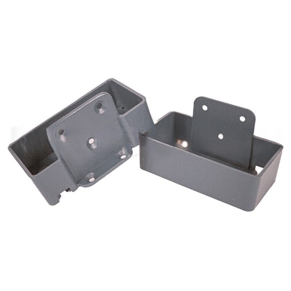 Прямое крепление перил из алюминия GardenParkett, Серый цвет.