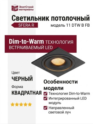 Светильник потолочный SFERA R 11 DTW B FB