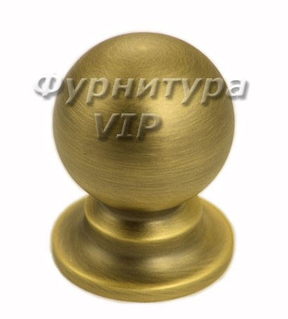 Ручка кнопка OLIMPOS-14 30 мм бронза, материал Латунь, отделка Бронза, 40*d=30 мм