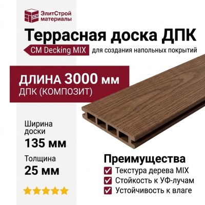 Террасная доска из ДПК CM Decking MIX, Мербау