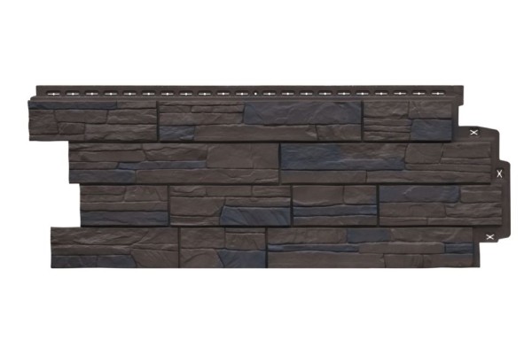 Фасадная панель Grand Line, Сланец Design Plus, Цвет Орех