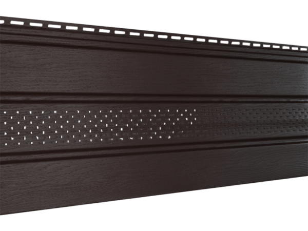 Классический софит Ю-пласт, Коричневый (с частичной перфорацией)